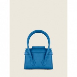 Mini Sac à Main Cuir Bleu Femme