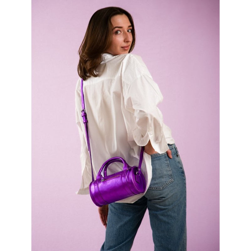 Petit Sac BandoulièRe Violet MéTallisé