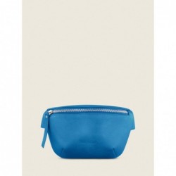 Mini Sac Banane Cuir Bleu Femme