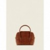 Mini Sac à Main Cuir Marron Femme