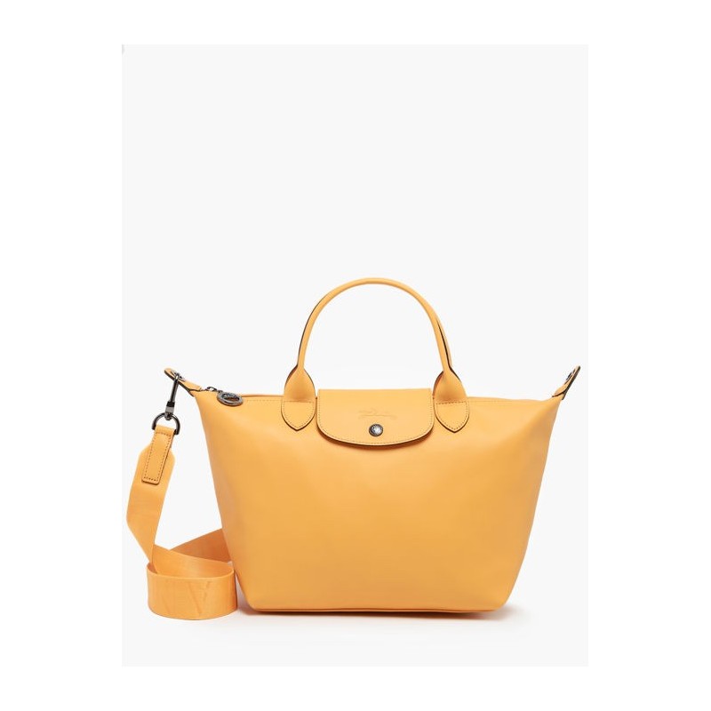 Sac porté main S Le Pliage Xtra cuir LONGCHAMP Abricot