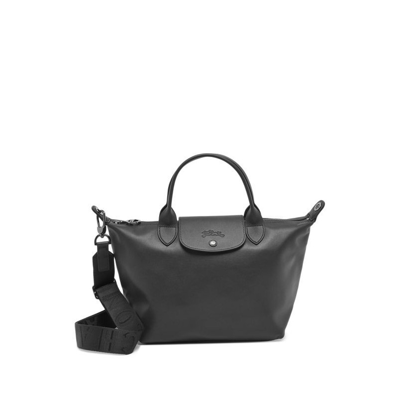 Sac porté main S Le Pliage Xtra cuir LONGCHAMP Noir