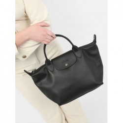 Sac porté main S Le Pliage Xtra cuir LONGCHAMP Noir