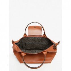 Sac porté main S Le Pliage Xtra cuir LONGCHAMP Cognac