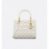 Sac Lady Dior Medium blanc