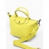 Sac porté main S Le Pliage Xtra cuir LONGCHAMP Citron