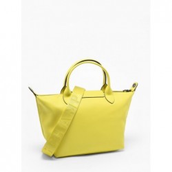 Sac porté main S Le Pliage Xtra cuir LONGCHAMP Citron