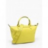 Sac porté main S Le Pliage Xtra cuir LONGCHAMP Citron