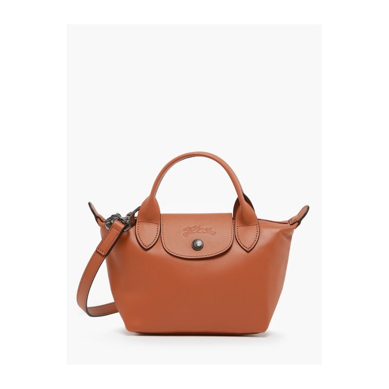 Sac XS Le Pliage Xtra cuir LONGCHAMP Cognac