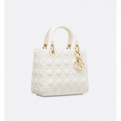 Sac Lady Dior Medium blanc