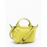 Sac XS Le Pliage Xtra cuir LONGCHAMP Citron