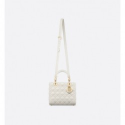 Sac Lady Dior Medium blanc