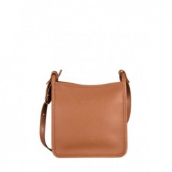 Sac porté travers zippé S Le Foulonné cuir LONGCHAMP Caramel