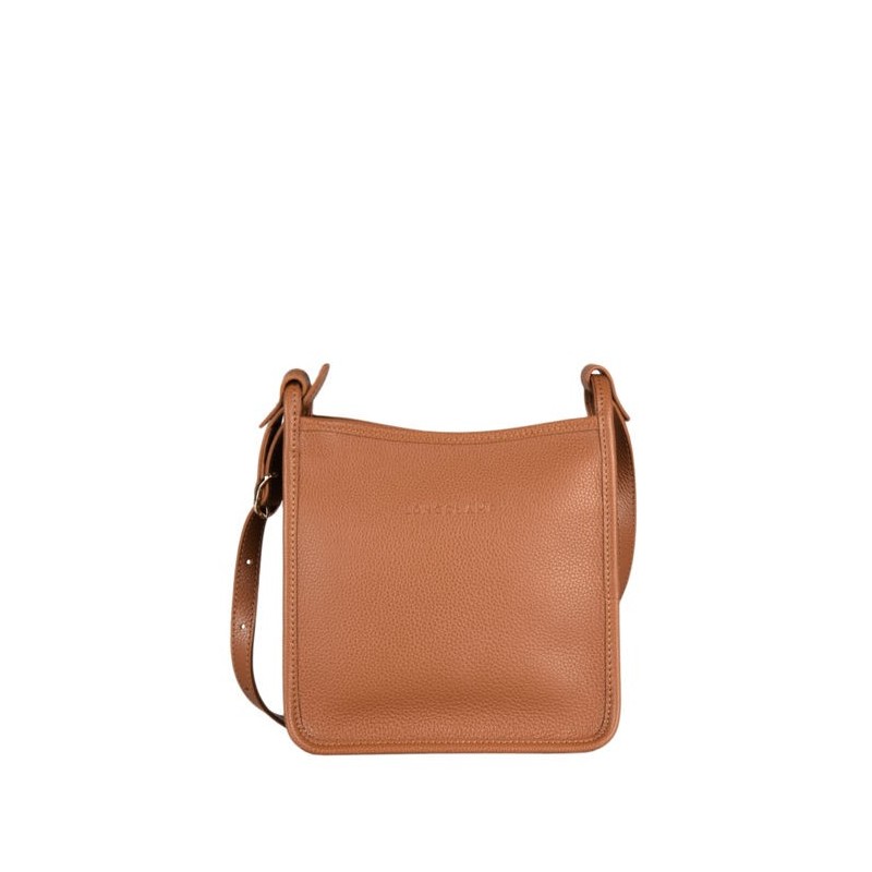 Sac porté travers zippé S Le Foulonné cuir LONGCHAMP Caramel