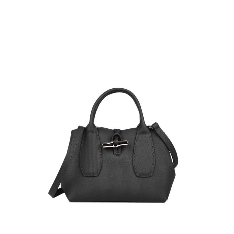 Sac à main S Roseau cuir LONGCHAMP Noir