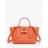 Sac à main S Roseau cuir LONGCHAMP Orange