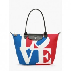 Sac cabas M Longchamp x Robert Indiana LONGCHAMP Blanc