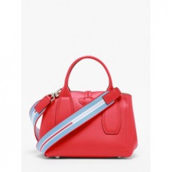 Sac porté main S Roseau Box cuir avec bandoulière LONGCHAMP Rouge