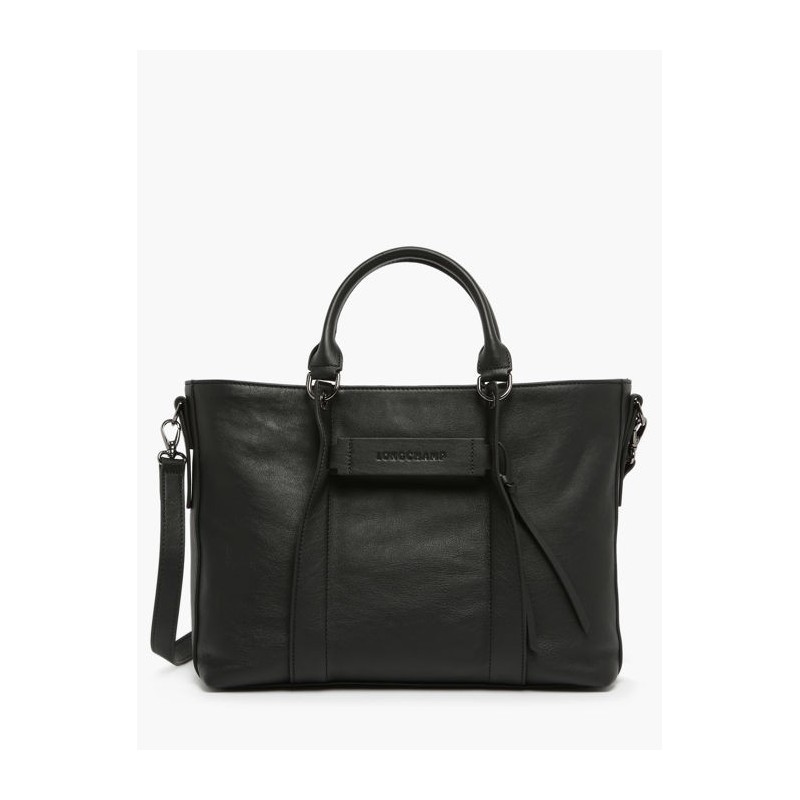 Sac porté main L Longchamp 3D cuir LONGCHAMP Noir