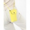 Étui téléphone Le Pliage Xtra cuir LONGCHAMP Citron