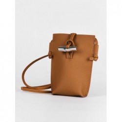 Etui téléphone Roseau cuir LONGCHAMP Naturel