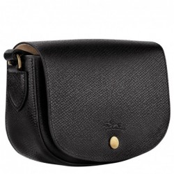 Longchamp Sac porté travers S Epure en cuir Noir