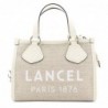 Lancel
Petit sac Summer Tote S toile et cuir Naturel Neige