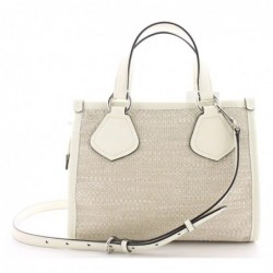 Lancel
Petit sac Summer Tote S toile et cuir Naturel Neige