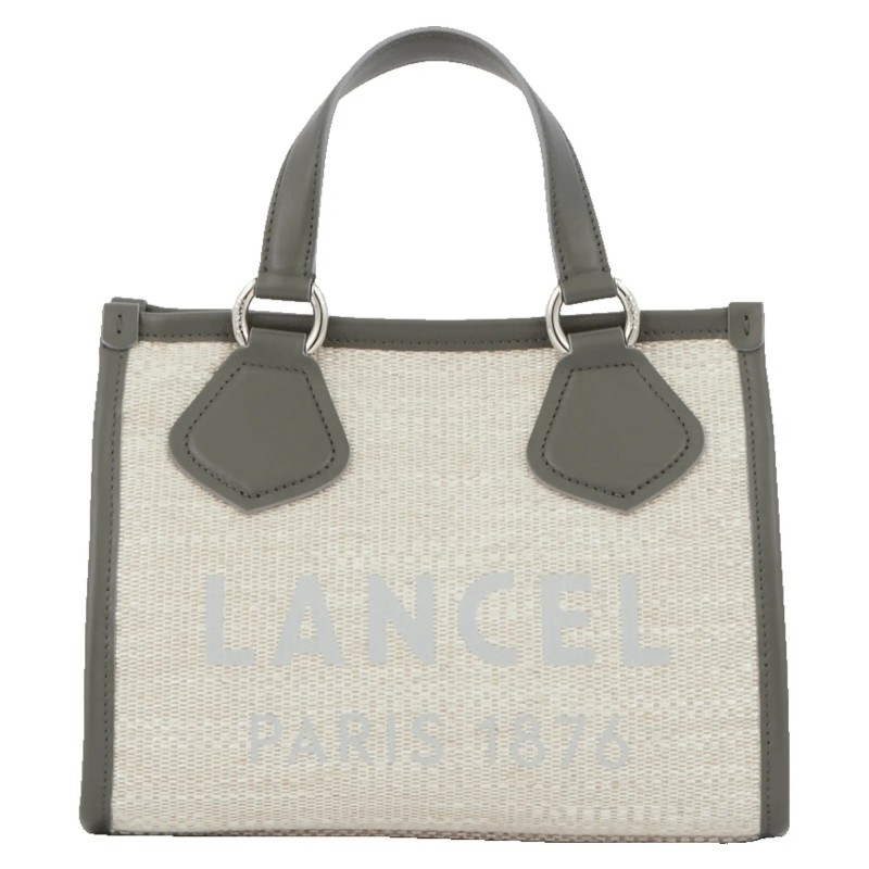 Lancel
Petit sac Summer Tote S toile et cuir Naturel Ombre