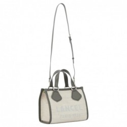 Lancel
Petit sac Summer Tote S toile et cuir Naturel Ombre