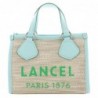 Lancel
Petit sac Summer Tote S toile et cuir Naturel Vert clair