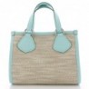 Lancel
Petit sac Summer Tote S toile et cuir Naturel Vert clair