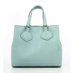 Lancel Petit sac à main Néo Izy S en cuir grainé Azur