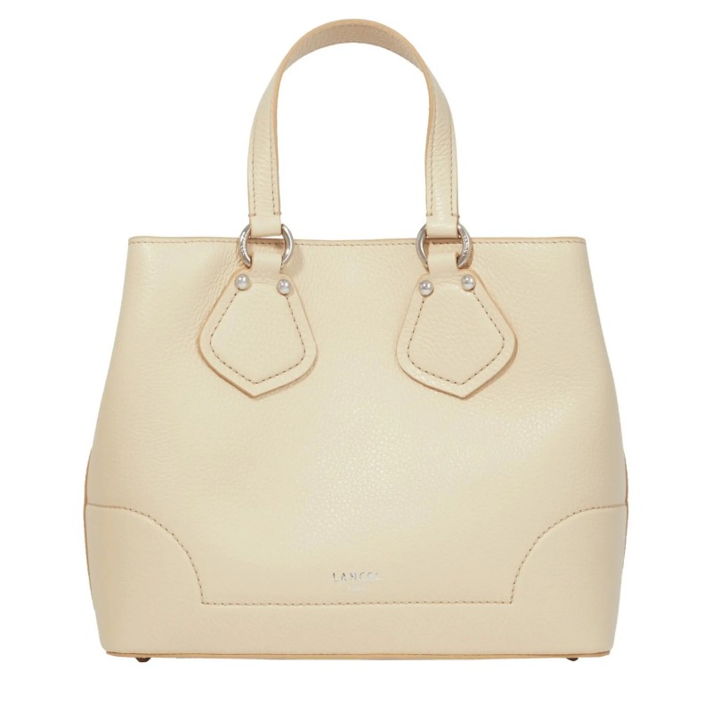 Lancel Petit sac à main Néo Izy S en cuir grainé Dune