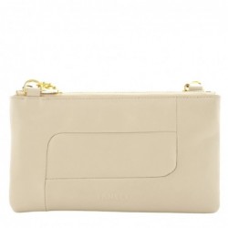 Lancel
Pochette double Billie en cuir lisse souple Beige