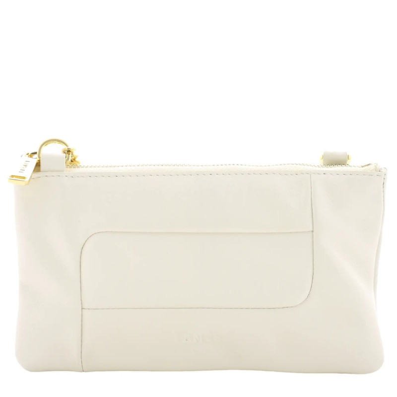 Lancel
Pochette double Billie en cuir lisse souple Neige