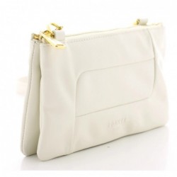 Lancel
Pochette double Billie en cuir lisse souple Neige