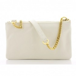 Lancel
Pochette double Billie en cuir lisse souple Neige