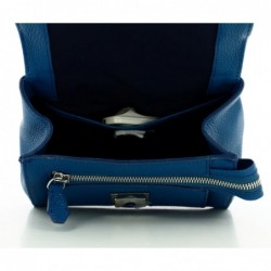 Lancel
Petit sac rabat S Ninon en cuir grainé et lisse Bleu pétrole