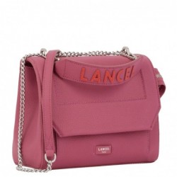 Lancel
Petit sac rabat S Ninon en cuir grainé et lisse Cerise/Citrouille