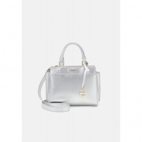 Guess KATEY MINI PATENT Sac à main silver-coloured