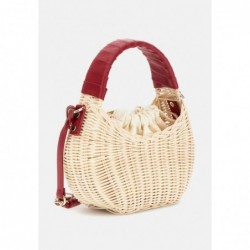 Guess Sac à main blanc rouge multi