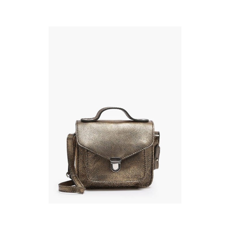 Sac bandoulière Melle George XS Granite cuir PAUL MARIUS Noir