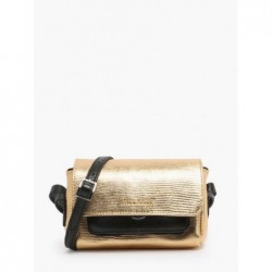 Sac bandoulière Diane XS Noir Or cuir PAUL MARIUS Or noir