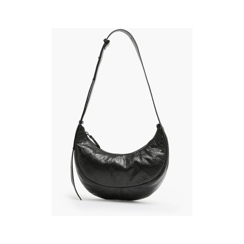 Sac bandoulière Sosoomao cuir ETRIER Noir irise