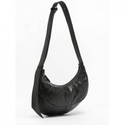 Sac bandoulière Sosoomao cuir ETRIER Noir irise