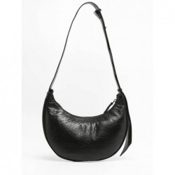 Sac bandoulière Sosoomao cuir ETRIER Noir irise