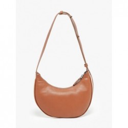 Sac porté épaule S Sosoomao coton et cuir ETRIER Beige camel