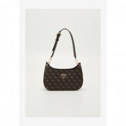 Guess MERIDIAN MINI TOP ZIP Sac à main brown logo