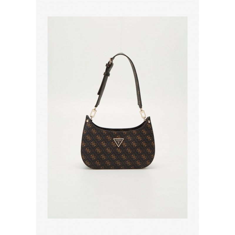 Guess MERIDIAN MINI TOP ZIP Sac à main brown logo